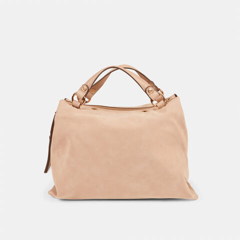 Bolso de mano de mujer en ante, Beige Bolso de mano de mujer en ante, Beige